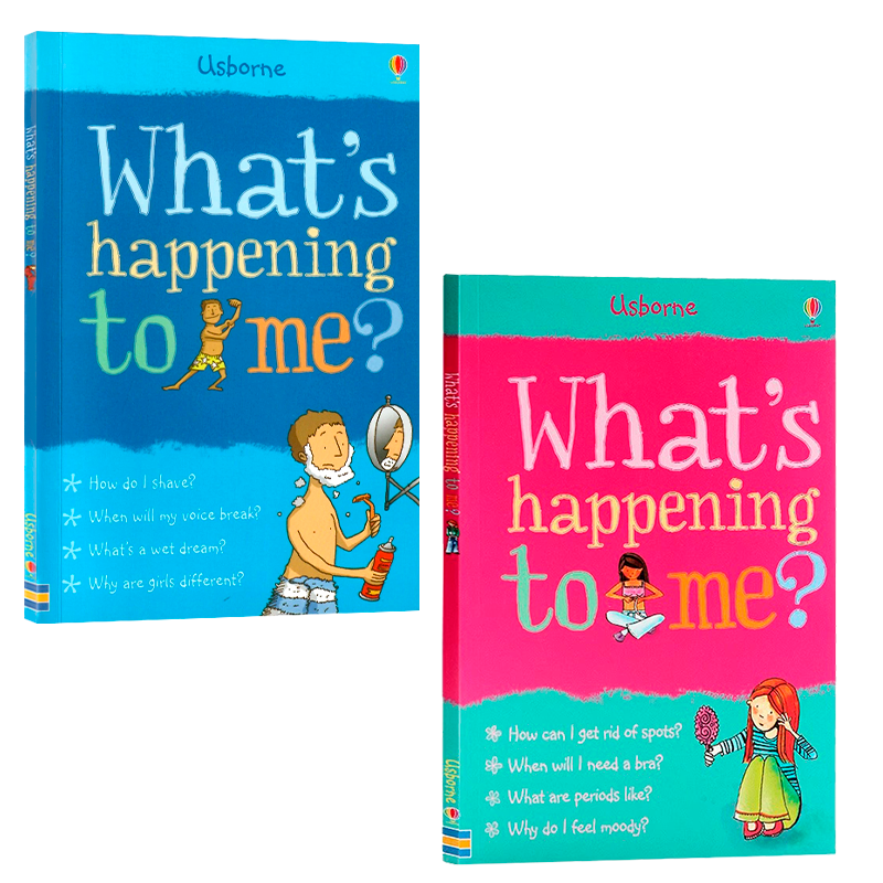 Usborne 我的身体怎么了 男女生两册 英文原版 What's Happening to Me Boy & Girl 性教育 青春期知识指南 儿童科普 生理知识