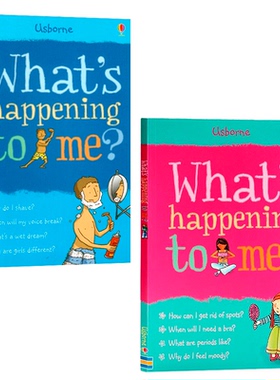 Usborne 我的身体怎么了 男女生2册 英文原版 What's Happening to Me Boy & Girl 性教育 青春期知识指南 儿童科普 生理知识