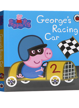 粉红猪小妹 英文原版绘本 Peppa Pig George's Racing Car 小猪佩奇佩佩猪乔治赛车英语启蒙撕不烂纸板书幼儿童早教启蒙图画书
