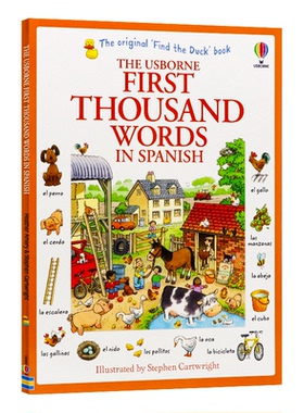 Usborne 基础西班牙语 1000个单词 英文原版 Usborne First Thousand Words in Spanish 主题单词书 全彩插图 生动有趣 词汇辅导