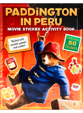 帕丁顿在秘鲁 电影贴纸活动书 英文原版 Paddington in Peru Movie Sticker Activity Book 2024年全新推出第三部帕丁顿电影贴纸书