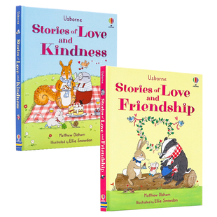 英文原版 亲子共读助力英语阅读提升 精美插画 and 爱 故事2册 Friendship Stories 绘本 友谊故事 Usborne出品 鼹鼠与獾 Love