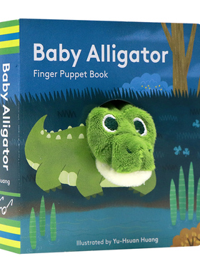 鳄鱼宝宝 手指偶书 英文原版绘本 Baby Alligator Duck Finger Puppet Book 亲子互动趣味图画故事洞洞纸板小手掌宝宝玩具书0-3岁