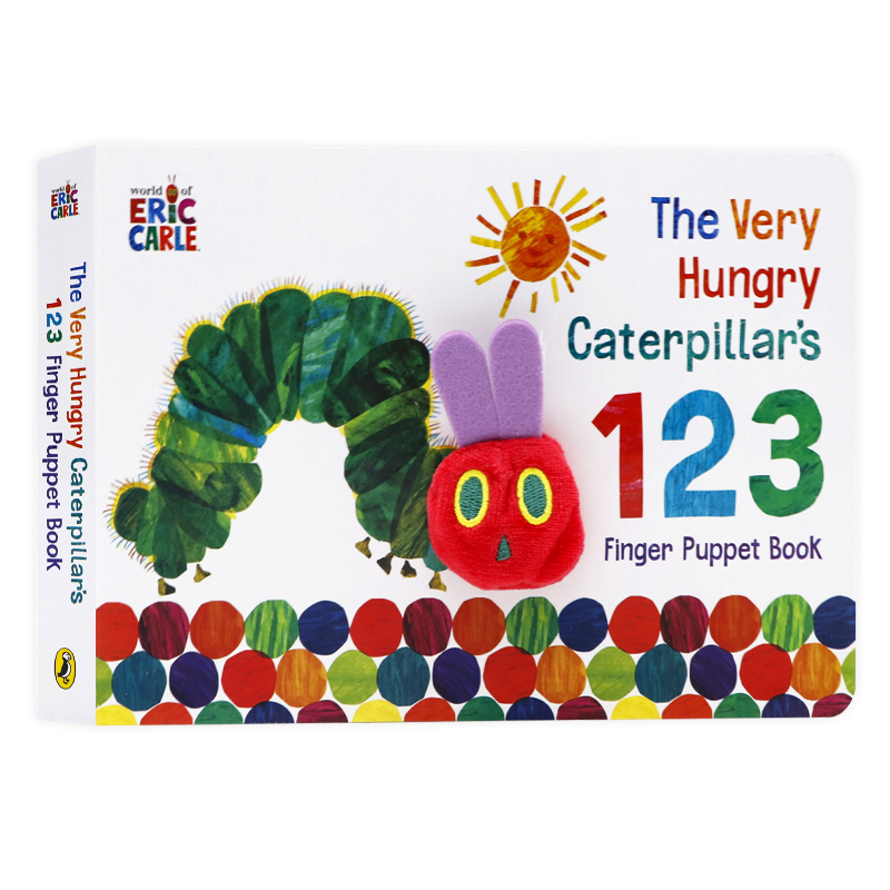 好饿的毛毛虫 The Very Hungry Caterpillar Finger Pupet Book 手指偶书 英文原版绘本 Eric Carle艾瑞卡尔儿童启蒙纸板图画书