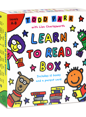 Todd Parr 学会阅读盒子 英文原版 Learn To Read Box levels A-B 10本全彩读物 幼儿启蒙故事 趣味性插图 亲子读物 家庭成长教育