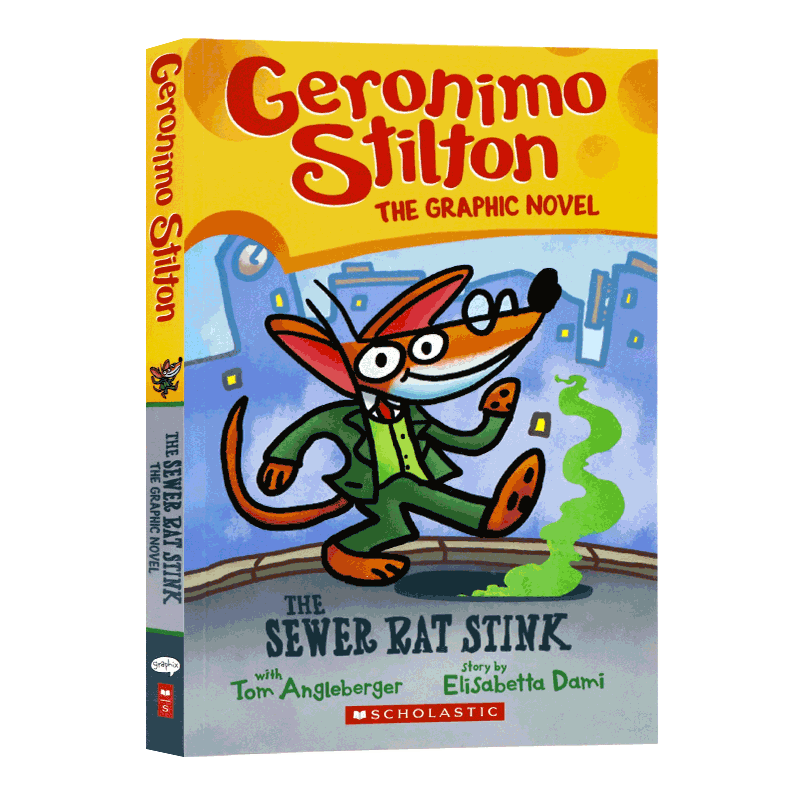 老鼠记者漫画版1 英文原版 Geronimo Stilton Graphic Novel 1 The Sewer Rat Stink 儿童英语全彩插图探险章节桥梁小说 学乐出版