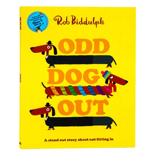 一个关于离家寻找自我 狗 Dog 一只与众不同 故事 Rob 绘本 大开 英文原版 Biddulph Odd 儿童英语启蒙认知亲子共读图画书平装 Out