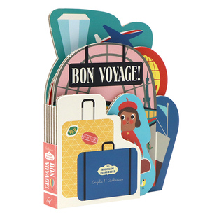 美好的旅程 英文原版绘本 Bookscape Board Books  Bon Voyage 儿童英语启蒙造型纸板书亲子互动异形游戏玩具书Chronicle出品