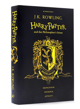 赫奇帕奇学院 英文原版小说 Harry Potter and the Philosopher's Stone 哈利波特与魔法石20周年纪念版 哈1系列精装JK罗琳