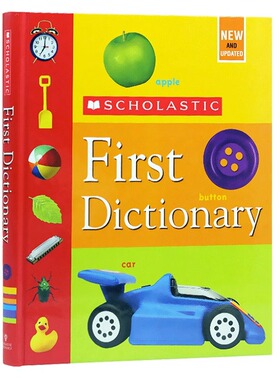 Scholastic学乐幼儿童启蒙图画字典英文原版 First Dictionary 精装大开全彩插图宝宝图解词典英语教材工具书firstdictionary