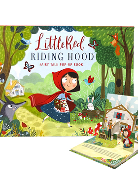 小红帽立体童话书 英文原版绘本 Little Red Riding Hood Fairy Tale Pop-up Book 图画故事纸板立体书 Samara Hardy 亲子睡前读物