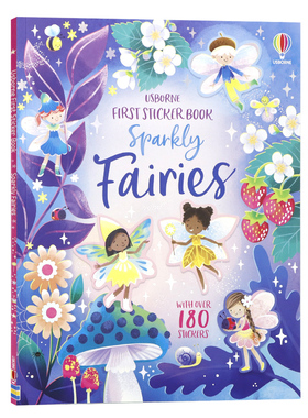 Usborne出品第一个贴纸书 闪亮的仙女 英文原版绘本 First Sticker Book Sparkly Fairies 尤斯伯恩儿童趣味益智启蒙贴纸书平装版