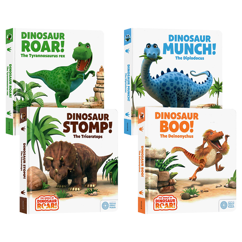 恐龙押韵系列4册英文原版绘本