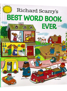 英文原版绘本 Richard Scarry's Best Word Book Ever 理查德斯凯瑞 词汇书单词学习书 Richard Scarry