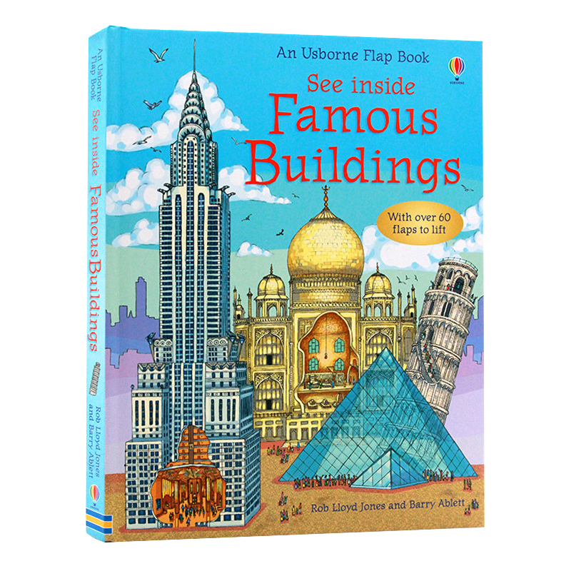 Usborne看里面系列著名建筑 进口英文原版绘本 See Inside Famous Buildings  科普立体纸板翻翻书 儿童启蒙早教认知 精装大开