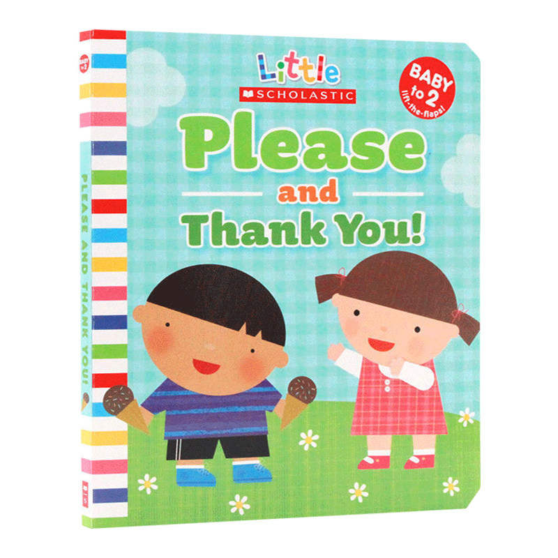 宝宝礼貌用语启蒙 圆角纸板翻翻书 性格习惯养成 幼儿英语启蒙绘本