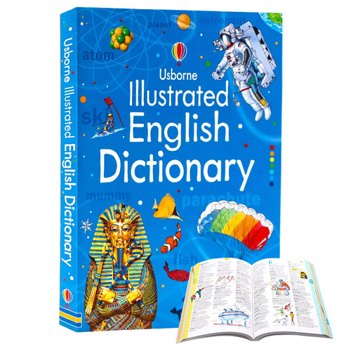 Usborne儿童彩色插图词典 英文原版 Illustrated English Dictionary 少儿全彩图片图解英英字词典 SAT考试辞典工具书正版