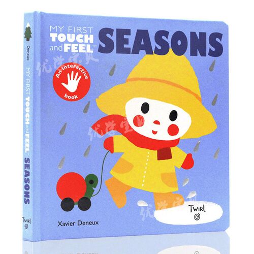四季季节纸板触摸书英文原版绘本
