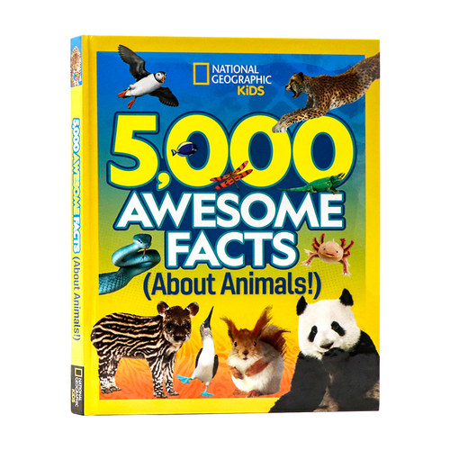 5000个关于动物的惊人事实英文原版绘本5000 Awesome Facts About Animals  国家地理分级阅读儿童英语启蒙绘本 动物科普百科读物
