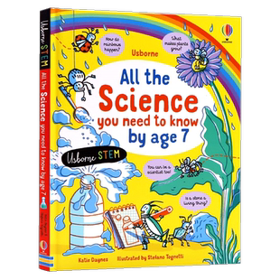 预售Usborne7岁前你需要知道的科学知识英文原版绘本 All the Science You Need to Know Before Age 7 儿童科学百科STEM教育5-7岁