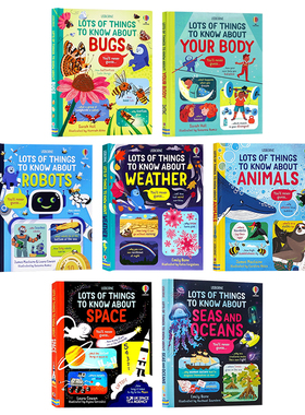 Usborne科普绘本7册英文原版 Lots of Things to Know About Your Body/Animals/Space/Weather 探索人体动物太空天气儿童百科精装