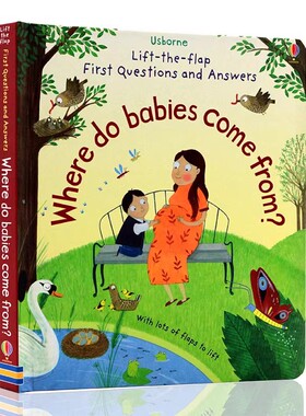 Usborne问与答妈妈我从哪里来Lift the flap first questions and answers Where Do Babies Come From英文原版儿童科普绘本翻翻书