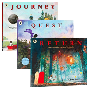 凯迪克奖绘本 Journey Quest Return 探索不可思议的旅程一二三部曲 英文原版绘本 彩虹国度 回归之夜 旅程 儿童启蒙晚安无字书