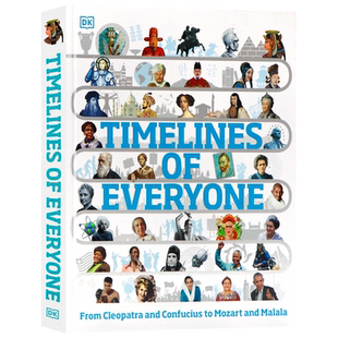 DK出品 人物时间线英文原版Timelines of Everyone中小学青少年课外阅读人物传记成就贡献冒险益智学习儿童科普百科书籍精装大开