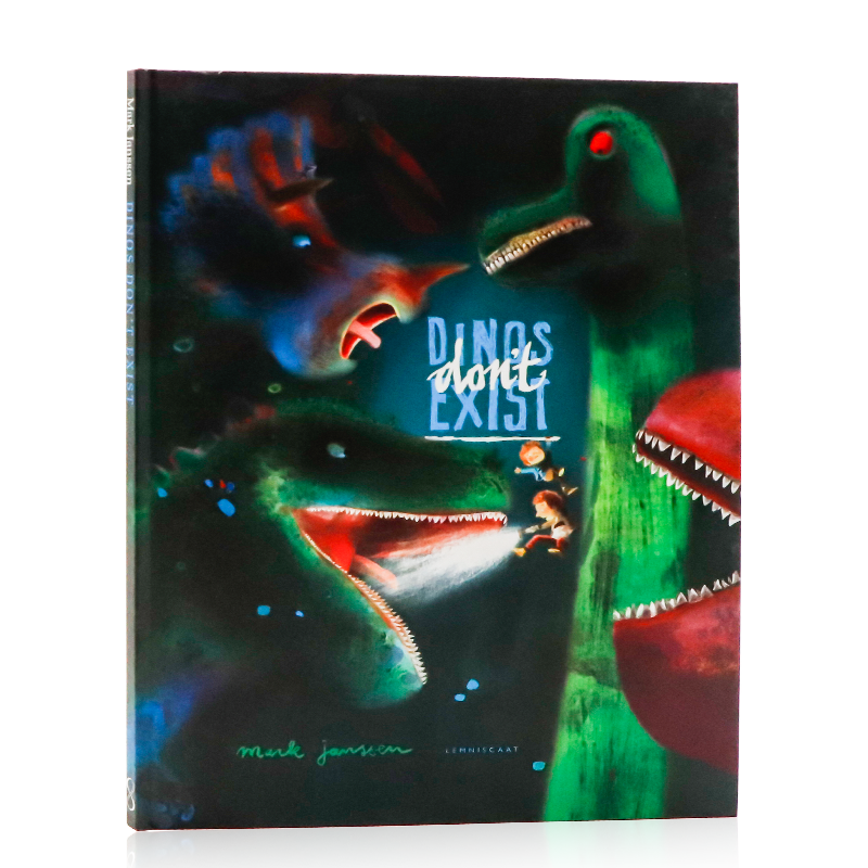 恐龙不存在 英文原版绘本 Dinos Don't Exist 幼儿童亲子互动睡前启蒙早教英语读物 认知共读图画故事书 学前教育名家推荐精装版