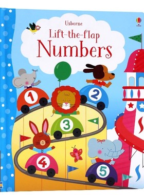 数字互动启蒙翻翻书 英文原版绘本  Lift the Flap Numbers Usborne 尤斯伯恩图书 低幼早教英语启蒙认知纸板书 亲子互动 全彩插画