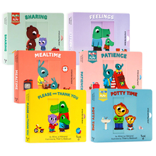 抽拉玩机关操作书系列6册 英文原版绘本 Pull And Play 幼儿情商行为礼貌礼仪生活习惯培养抽拉机关纸板书游戏玩具书 儿童启蒙绘本