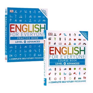 book English Level4课本 course for Everyone practice 练习2册DK新视觉人人学英语高级教材带音频英文原版 Advanced 雅思托福书