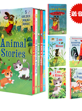 英文原版绘本iamabunny我是一只兔子系列盒装 经典英语读物纸板书richard scarry早教启蒙幼儿童认知图书 廖彩杏书单原版 送音频
