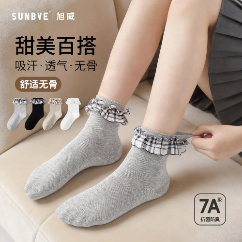 旭威女童公主风中筒袜