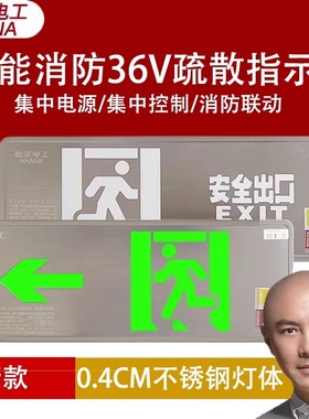 敏华A型智能消防疏散指示灯低压36v应急安全出口应急灯集中控制型