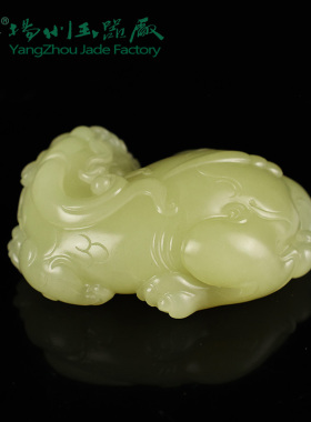 玉缘和田玉新疆若羌黄口料貔貅把件玉质细腻油性足色均匀男士大师