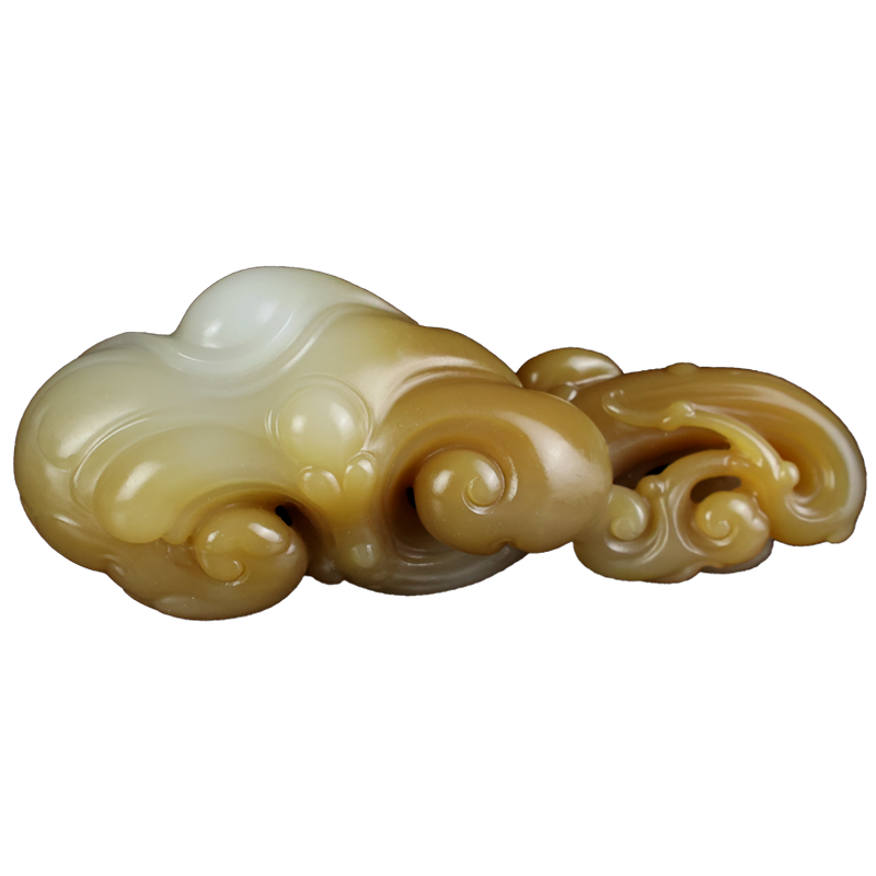 扬州玉器厂玉缘且末料糖白玉