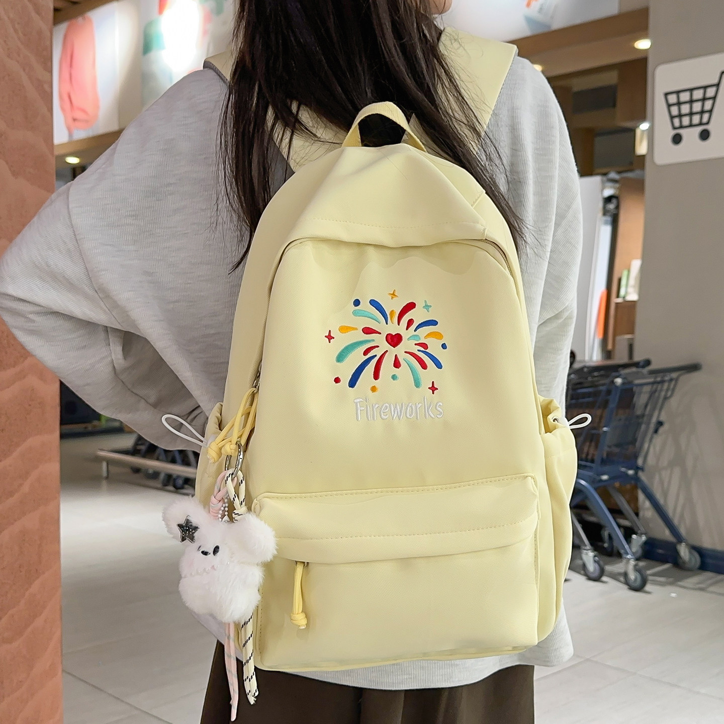 书包女韩版初中生小学生三到六年级背包日系简约百搭大容量双肩包