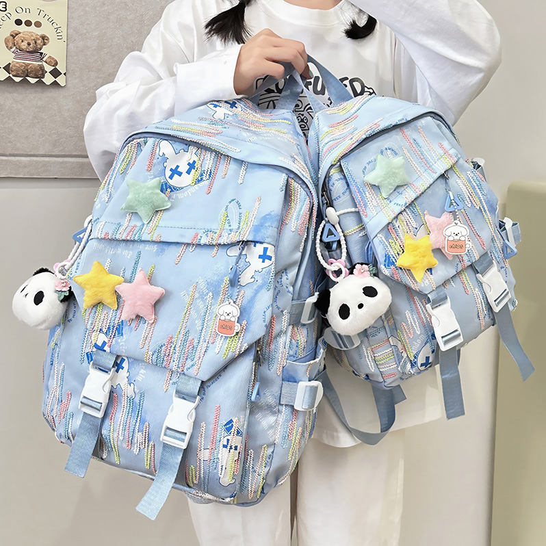 休闲通用双肩包背包小众学生书包