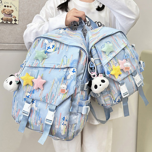儿童书包女生小学生初中生高颜值女孩星星背包高中大学生双肩包包