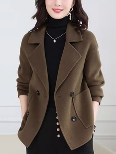 显瘦宽松休闲时尚 高级感中长款 大码 外套女秋冬季 洋气西服上衣 西装