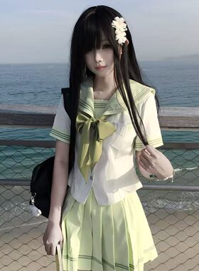 甜心结白兰学院JK原创制服水手服日系学院风软妹小清新甜妹套装