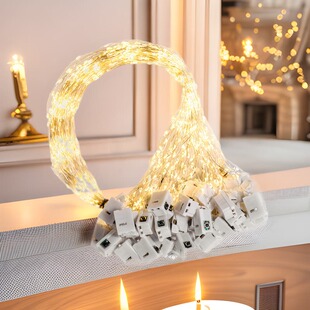 发光鲜花花束串灯LED彩灯生日气球蛋糕装饰闪灯礼盒迷你灯串