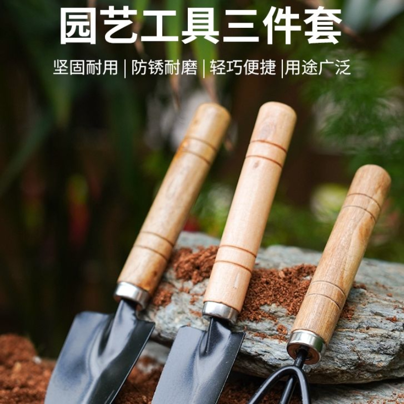园艺工具3件套家用种菜养花松土铲子盆栽种植小铲子套装