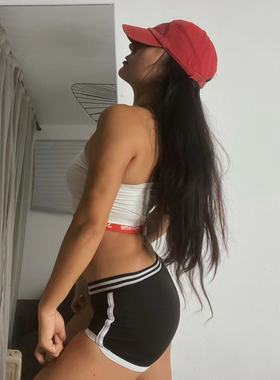 1996 欧美性感提臀低腰Heels爵士舞冰丝超短裤显瘦黑色运动打底裤