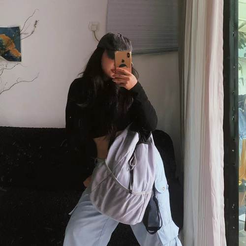 1996街头女潮流尼龙双肩背包