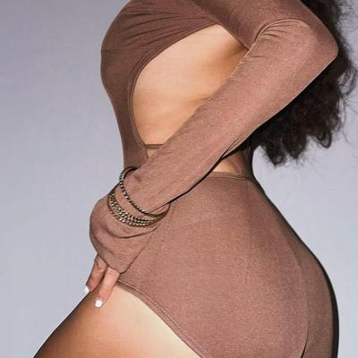 长袖爵士舞heels带胸垫连体衣