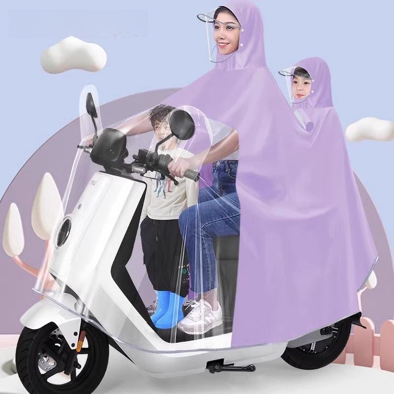 电动车雨衣双人电瓶机车全身防暴雨母子亲子女长版2025新款雨披