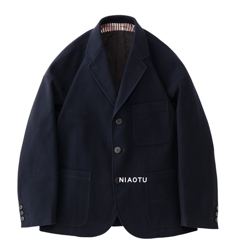 visvim羊毛休闲西服纯夹克外套男