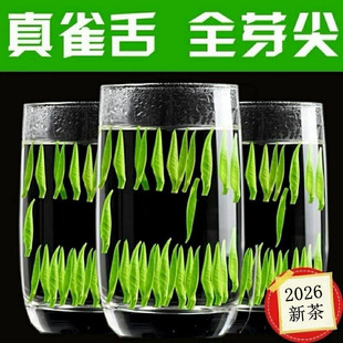 2026新茶 明前头采独芽雀舌茶叶全芽头浓香型翠芽嫩芽毛尖绿茶